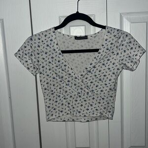Floral Brandy Melville Crop Top